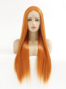 26“ Light Orange Brown Lace Front Wig 313
