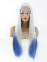 Load image into Gallery viewer, 26&quot; Gray to Blue Lace Front Wig 548