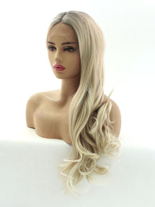 24“  Sandy Blonde Lace Front Wig 559