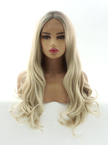 24“  Sandy Blonde Lace Front Wig 559
