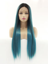 Load image into Gallery viewer, 26&quot;  Mixed Blue Lace Front Wig 503