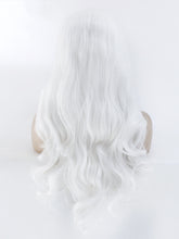 Load image into Gallery viewer, 26&quot; Pure White Wavy Lace Front Wig 359