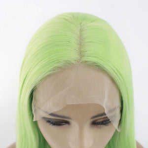 26" Pale Green Lace Front Wig 495