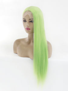 26" Pale Green Lace Front Wig 495