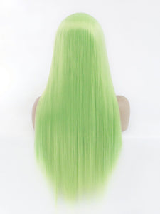 26" Pale Green Lace Front Wig 495