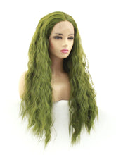 Load image into Gallery viewer, 26&quot; Pickle Green Lace Front Wig 562