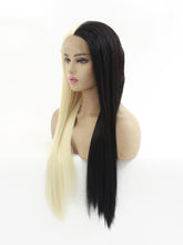 Load image into Gallery viewer, 26&quot; Half Blonde Half Black Lace Front Wig 563