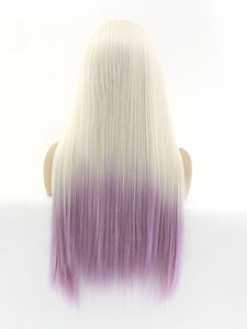 24" Blonde to Orchid Lace Front Wig 565