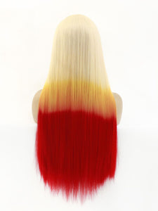 26" Blonde to Red Lace Front Wig 601