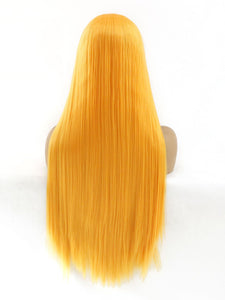 26" Light Orange Lace Front Wig 564