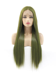 26“ Pickle Green Lace Front Wig 581