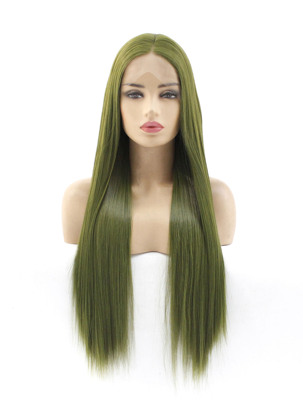 26“ Pickle Green Lace Front Wig 581