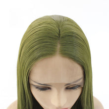 Load image into Gallery viewer, 26“ Pickle Green Lace Front Wig 581