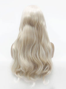 Platinum Blonde Wavy Lace Front Wig 577