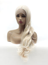 Load image into Gallery viewer, Platinum Blonde Wavy Lace Front Wig 577