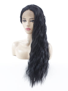 26" Black Wavy Lace Front Wig 599