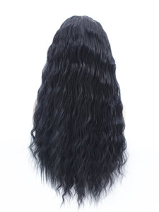 26" Black Wavy Lace Front Wig 599