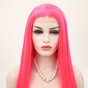Electric Pink Lace Front Wig 121
