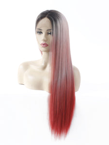 Gradient Red Lace Front Wig 600
