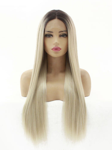 Rooted Sandy Blonde Lace Front Wig 617