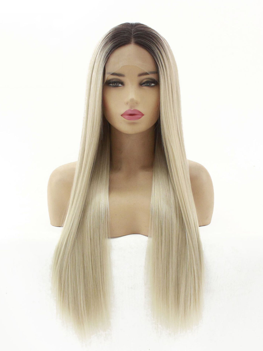 Rooted Sandy Blonde Lace Front Wig 617