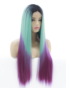 Blue to Purple Lace Front Wig 620