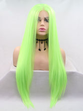 Load image into Gallery viewer, 26&quot; Light Spring Green Lace Front Wig 472