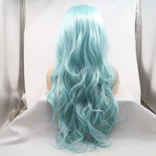 Load image into Gallery viewer, 26“ Pastel Blue Wavy Lace Front Wig 533