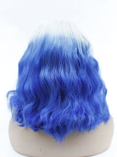 Load image into Gallery viewer, 14&quot; Silver Gray to Blue Lace Front Wig 623