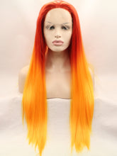 Load image into Gallery viewer, 26&quot; Sunset Orange Lace Front Wig 536