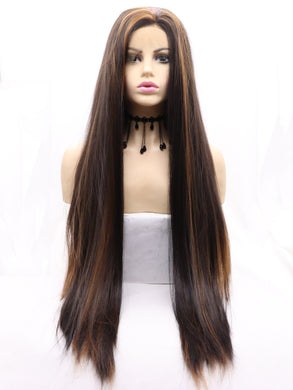 Brown Mixed Coffee Lace Front Wig 643