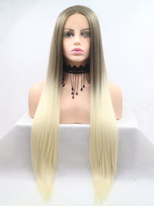 26" Brown to Blonde Lace Front Wig 543