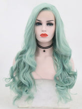 Load image into Gallery viewer, Light Cyan Wavy Lace Front Wig 097