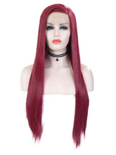 Load image into Gallery viewer, Wine Red Lace Front Wig 088