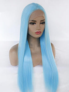 #4516 Light Blue Lace Front Wig 167