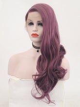 Load image into Gallery viewer, Pearl Purple Wavy Lace Front Wig 047