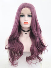 Load image into Gallery viewer, Pearl Purple Wavy Lace Front Wig 047