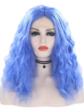 Load image into Gallery viewer, Ultramarine Blue Wavy Lace Front Wig 035