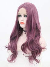 Load image into Gallery viewer, Pearl Purple Wavy Lace Front Wig 047