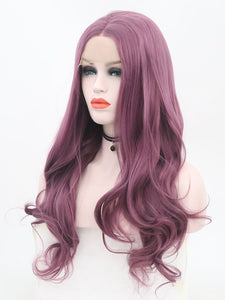 Pearl Purple Wavy Lace Front Wig 047
