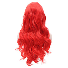 Load image into Gallery viewer, Hot Red Wavy Lace Front Wig 004