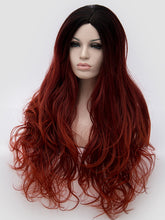 Load image into Gallery viewer, Mixed Red Wavy Regular Wig 747