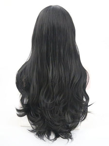 Black Natural Wavy Lace Front Wig 105