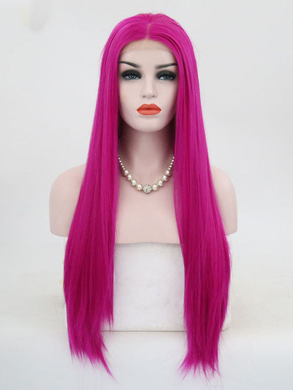 Magenta Lace Front Wig 108