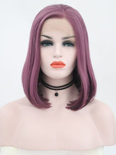 Load image into Gallery viewer, Pearl Purple Short Lace Front Wig 043