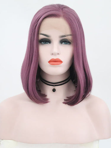 Pearl Purple Short Lace Front Wig 043