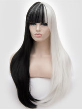 Load image into Gallery viewer, Half White Half Black Regular Wig 208