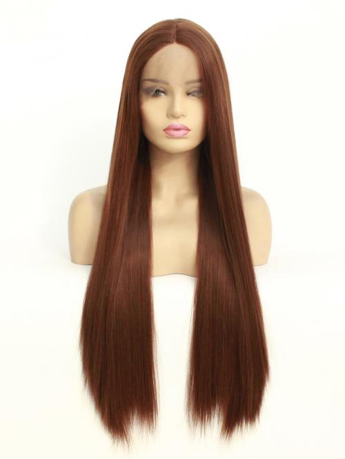 6# Medium Chestnut Brown Lace Front Wig 151