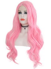Load image into Gallery viewer, Cherry Blossom Pink Wavy Lace Front Wig 087