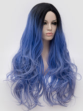 Load image into Gallery viewer, Gradient Blue Wavy Regular Wig 285